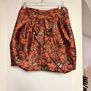 Anthropologie Bubble Skirt in Orange and Black